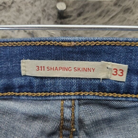 Levis Jeans Womens 33 Blue 311 Shaping Skinny Denim Stretch - Picture 2 of 11